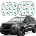 thumbnail image 2 of Picia Turtles And Seahorses 2 Piece Car Windshield Sun Shade Foldable | Foldable Sun Shield for Front Window Blocks UV Rays and Keeps Your Vehicle Cool-Small, 2 of 7