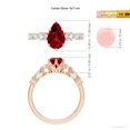 thumbnail image 5 of ANGARA Lab Grown 1.9 Ct Classic Pear Ruby Side Stone Engagement Ring for Women in 14K Rose Gold (Size-9x7mm) | July Birthstone, Birthday, Anniversary, Jewelry Gift for Women | Lab-Grown Ruby Ring, 5 of 8