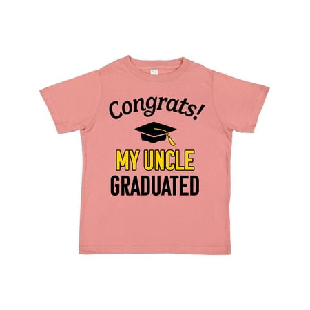 

Inktastic Congrats! My Uncle Graduated with Cap Gift Toddler Boy or Toddler Girl T-Shirt