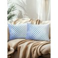 thumbnail image 2 of Outdoor Pillows Waterproof, Blue Polka Dots Bedding Throw Pillows with Insert for Couch Sofa Bed, Modern Abstract Art Ombre 12x20 Inch Pillowcases Decorative Camping Patio Pillow Set of 2, 2 of 8