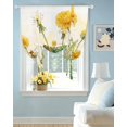 thumbnail image 2 of Yellow Ombre Floral Tie Up Curtains for Window, Thermal Insulated Balloon Shade Adjustable Rod Pocket Curtains Valance Panels for Kitchen Bathroom Cafe 42 x 45 Watercolor Botanical, 2 of 6