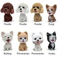 thumbnail image 3 of Wobble Shaking Head Dog Dolls Ornaments Resin Bobblehead Husky Poodle Pomeranian Toys Home Dashboard Decoration Accessories, 3 of 7