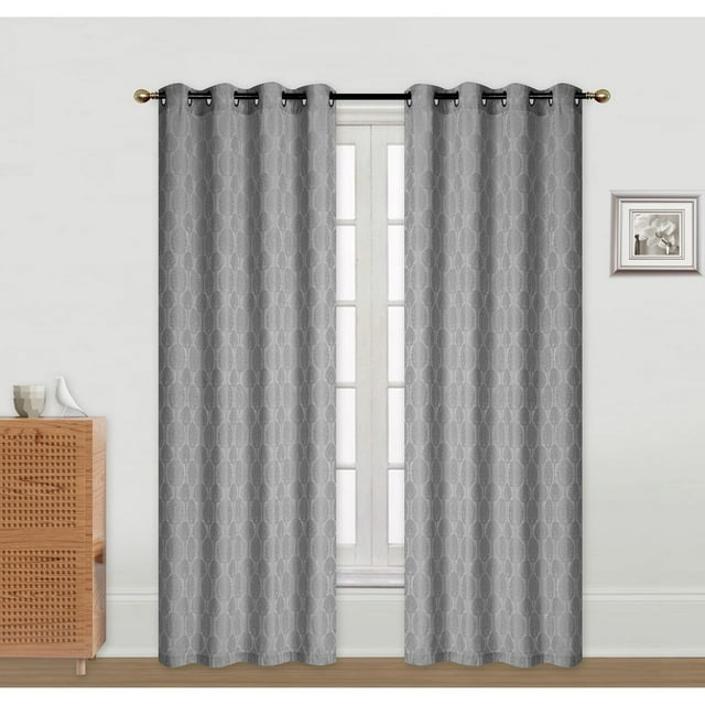 Jacquard Panneau W 8 Grom (Arbre) (Gris) (84 ") - Ensemble De 2
