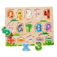 thumbnail image 2 of Rompecabezas de madera para niños pequeños. Tablero digital. Rompecabezas de animales. Rompecabezas de madera para niños pequeños., 2 of 9
