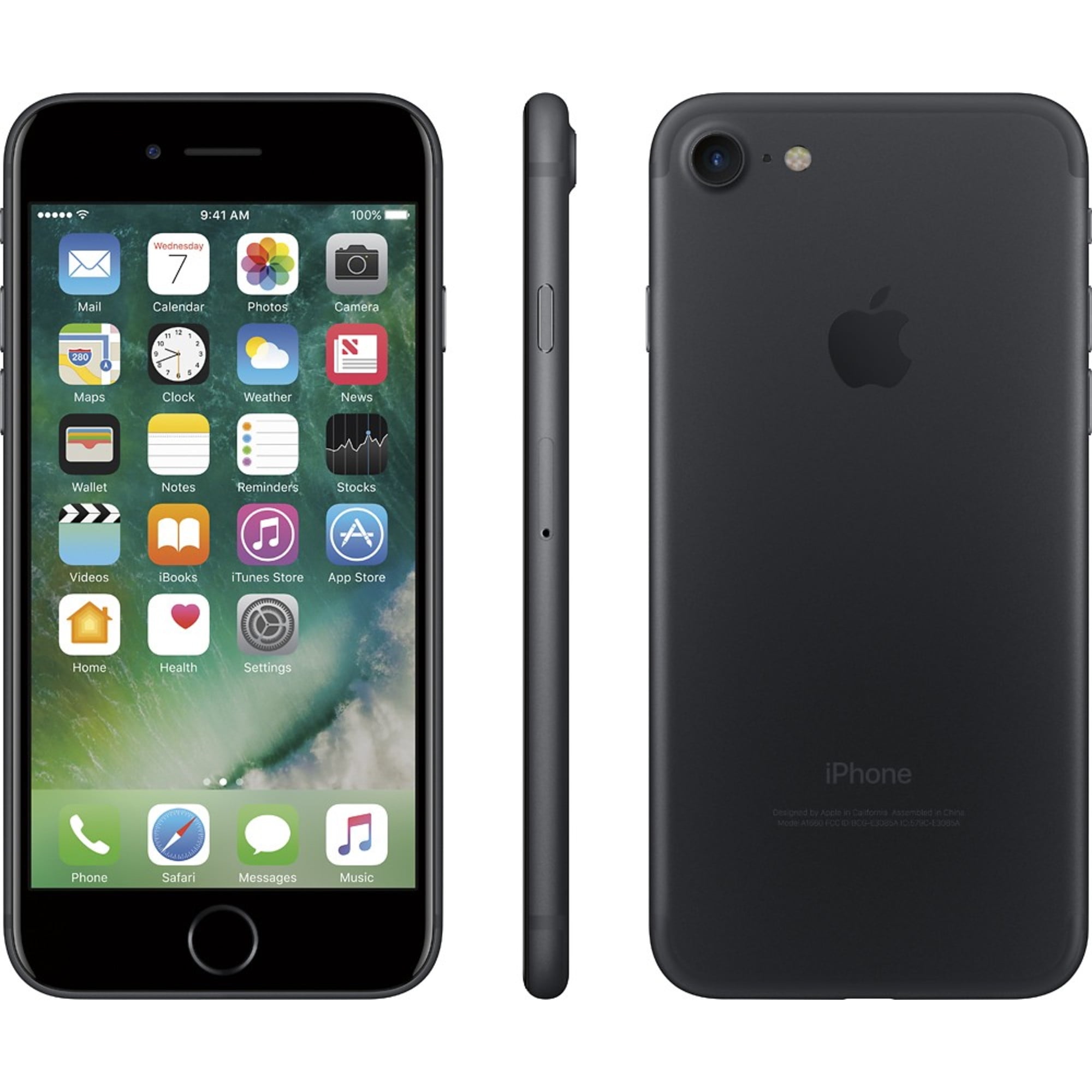 Apple Iphone 7 32gb Black Fully Unlocked Verizon At T T Mobile Sprint Grade B Refurbished Walmart Com