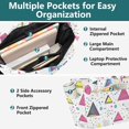 thumbnail image 3 of FORMRS Tote Bag for Women Quilted Large Capacity Travel Work Carry On Shoulder Handbag, Pink Simple Shapes, 3 of 7