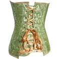 thumbnail image 2 of Femmes Vintage Floral Denim Corset Bustier Haut, 2 of 3