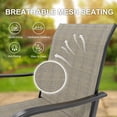 thumbnail image 3 of 2 Pieces Barstools for Patio, Deck, Backyard , Barstool with High Back & Armrest, All-Weather Bar Height Patio Chairs, 3 of 7