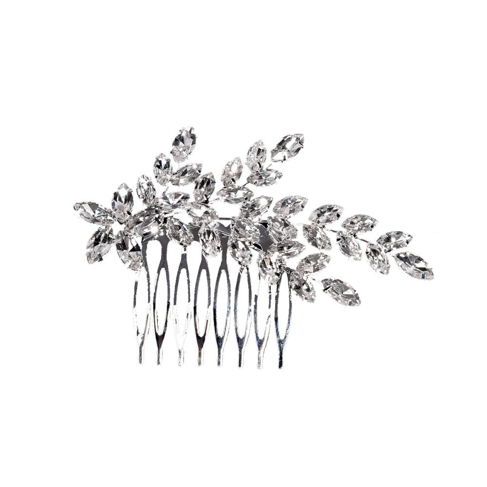 Jewelry Hair Accessories Headpieces Hair Ornaments Crystal Leaf Comb