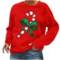 thumbnail image 1 of DPTALR T-Shirt Décontracté à Manches Longues Col Rond Imprimé de Noël pour Femmes, 1 of 5