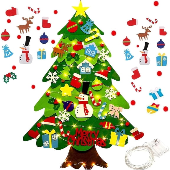 Montessori Felt Christmas Tree, DIY Felt Christmas Tree Set