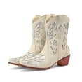 thumbnail image 2 of Mostsola Cowboy Boots for Women Cutout Glitter Pull on Western Cowgirl Boots Mid Calf Boot, 2 of 9