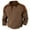 Mens Shirts Brown, variant on Mens Waffle Spring Clothes, Long Sleeve Shirts for Men Casual Vintage Solid Color Lapel V Neck T-Shirts with Pockets