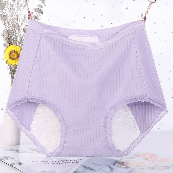 Aboser Womens High Waist Period Underwear 2024 Plus Size Cotton Panties Heavy Flow Menstrual Briefs Leak-Proof Postpartum Underwears Teen Girls Period Panties