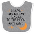 thumbnail image 3 of Inktastic I Love My Great Uncle to the Moon and Back Boys or Girls Baby Bib, 3 of 4