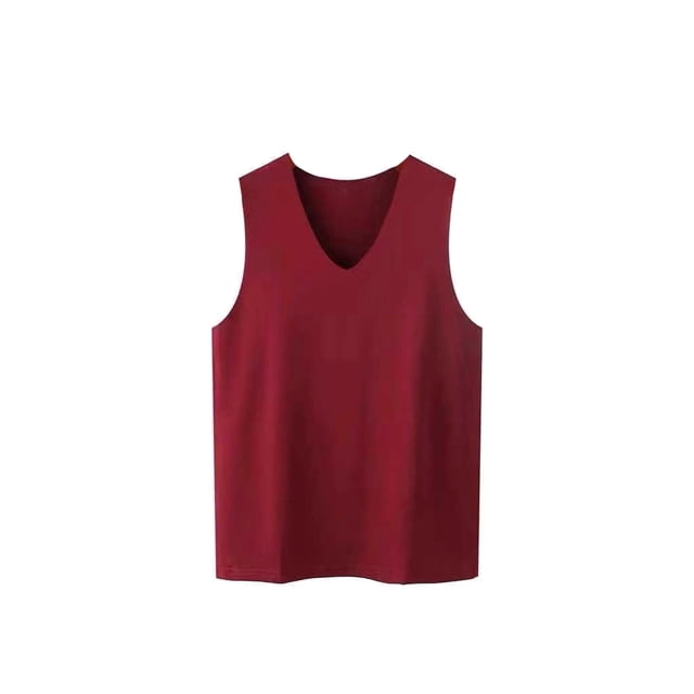 Sonducket Ropa interior sin mangas para hombres Chaleco deportivo de ajuste a la moda Amigable con la piel Cuidado fácil Muchos colores Underwaist Fitness Camisetas Rojo XL 115-125 Libras Sonducket AP013342-03