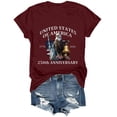 thumbnail image 6 of Duqingm America 250 Shirt 250 Years America Anniversary 250th Independence Day Freedom T-Shirt Wine,3XL, 6 of 7