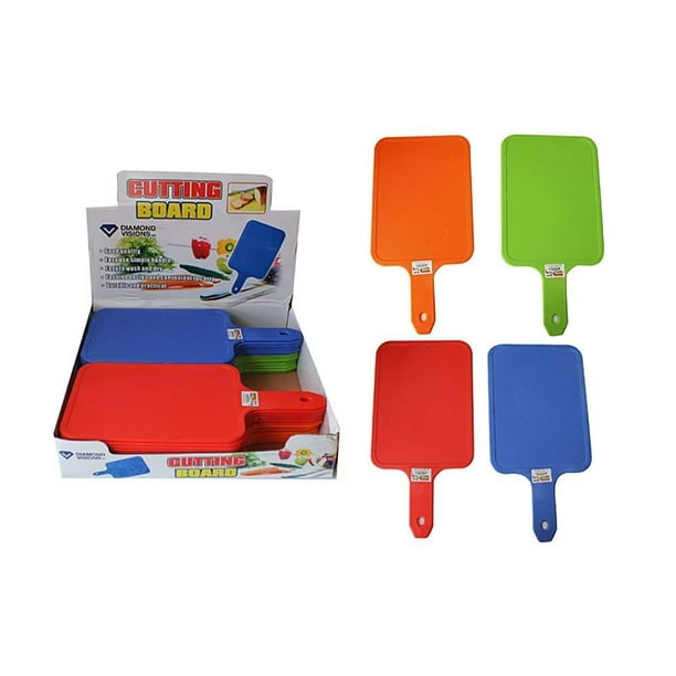 Diamond Visions 011407 Plastic Cutting Board with Handle MultiPack in