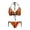 Burning Flame Pattern, variant on US Mexico Flag Fusion Bikini Set - Starry Accent Swimwear for Beach & Pool - Trendy Patriotic Summer Bathing Suit