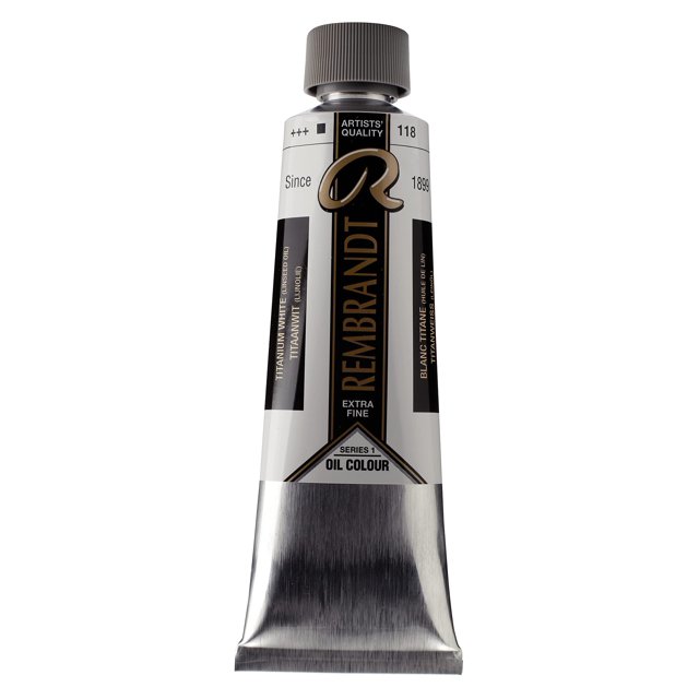 Tubo de óleo Rembrandt 150 ml Blanco titanio (aceite de linaza)