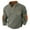 Army Green, variant on Men's Waffle Sweatshirt Casual Knited Long Sleeve Thermal Stand Collar Pullover Stylish Warm Cozy Chest Pockets V Neck Henley Shirts with Elbow Patches Gray M
