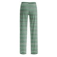 thumbnail image 6 of DENGDENG Womens Christmas Pajamas Fall Striped Pajama Pants Lightweight Lounge Sleeping Palazzo Pj Bottoms Plaid Petite Funny Wide Leg Pants Green M, 6 of 6