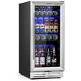 thumbnail image 1 of Costway 15 Inch Beverage Refrigerator, Built-in Beverage Cooler w/ Double-Layer Tempered Glass Door, 1 of 10