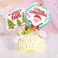 thumbnail image 4 of Adornos de arcilla suave para pasteles de Navidad, decoración de Papá Noel para cupcakes, decoración de pasteles para hornear con temática navideña, recuerdos de fiesta para niños, 4 of 4