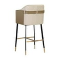thumbnail image 5 of Home Square Carter 30.25" Barstool with Black Steel Legs in Cream - Set of 2, 5 of 8