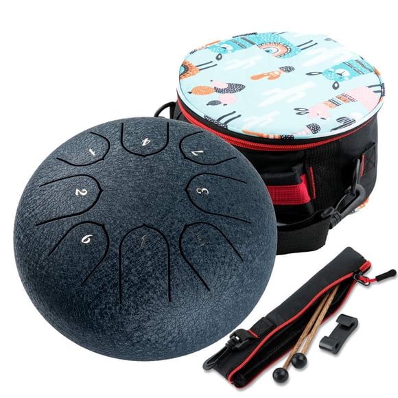Tambor de Lengüetas de Acero Ubblove 8 Notas 15 cm Negro
