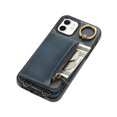 thumbnail image 4 of Allytechgroup Stylish iPhone 11 Wallet Case, Secure Phone Case for Apple iPhone 11, Multi-functional and Durable, Ring Holder Hand Wrist Stand Shockproof Case for Women Men, Blue, 4 of 7