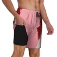 thumbnail image 2 of Balery Puppy Peeking Through Pink Mens Swim Trunks Swim Shorts for Men Quick Dry Inseam Beach Shorts with Compression Liner Pocket-Medium, 2 of 9