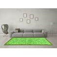 thumbnail image 3 of Ahgly Company Indoor Round Abstract Green Modern Area Rugs, 6' Round, 3 of 4