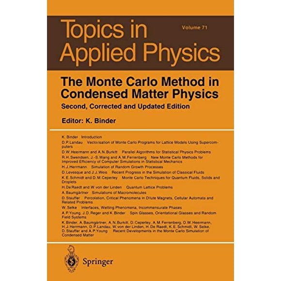 La Méthode Monte Carlo en Physique de la Matière Condensée (Thèmes en Physique Appliquée)