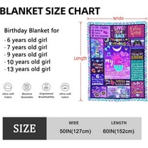 9 Year Old Girl Birthday Gift Ideas Throw Blanket, 9th Birthday Gifts for Girls, Happy 9th Birthday Decorations, Best Birthday Gifts for 9 Year Old Girls Daughter Bestie Sister 50" x 60"