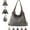 Canvas Grey, variant on Large Tote Bag Convertible Backpack Purse for Women with Zipper Pockets, Canvas Crossbody Shoulder Hobo Bag 4-in-1