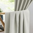 thumbnail image 5 of Linen Textured Blackout Curtains, Heat and Full Light Blocking Drapes, Warm Grey Farmhouse Boho Back Tab Pleated Curtains for Bedroom, W50 x L84 Inches Drop, Greyish Beige, 5 of 7