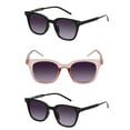 thumbnail image 1 of "The Modish" Womens Fashion Reading Sunglasses – Full Lens Reader, UV Protection, Stylish & Comfortable (3 Pack) - Jet/Glacier Pink - 2.50, 1 of 8