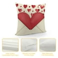 thumbnail image 4 of JEUXUS  Valentine's Day Pillow Covers  Big Red Hearts Small Red Hearts Decor Throw Pillow Covers Valentine's Day Cushion Case Decoration for Sofa Couch 53C, 4 of 5