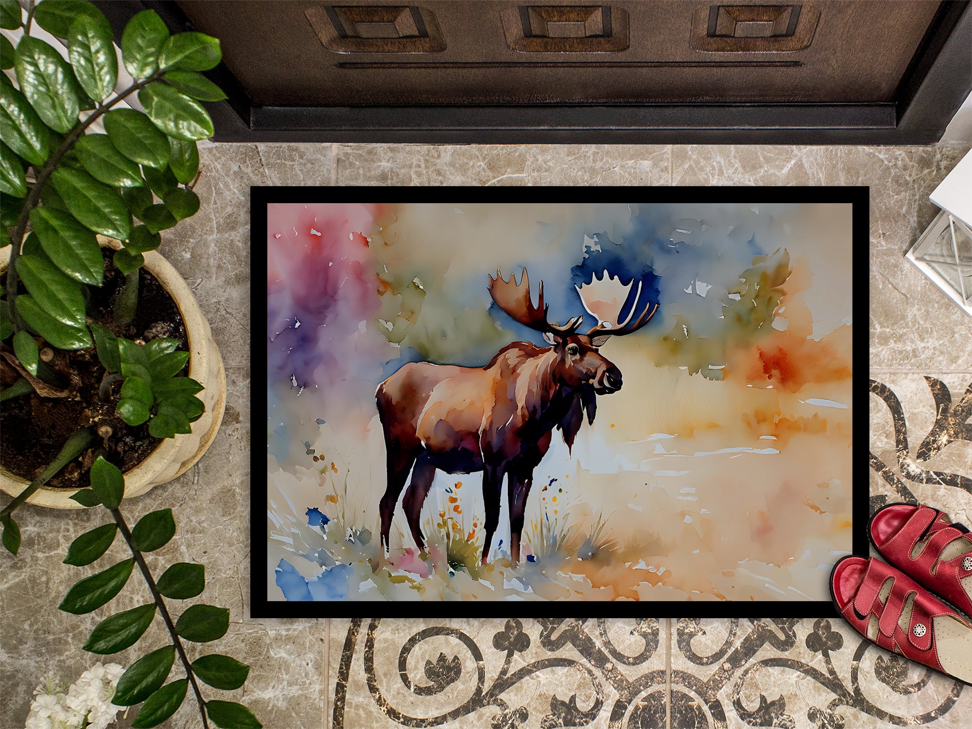 Carolines Treasures DAC2967MAT 0.15 x 18 x 27 in. Moose Doormat