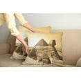 thumbnail image 2 of Ambesonne Vintage Throw Pillow Cover 2 Pack, Egptian Pyramids, 16", Sand Brown, 2 of 7
