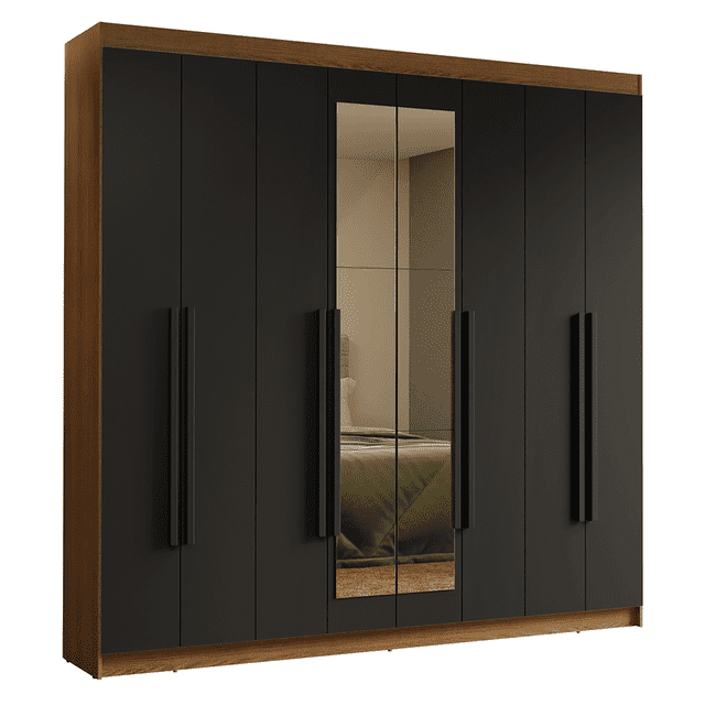 Ropero Closet Madesa Venus 8 Puertas 2 Espejos 216cm MN