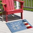 thumbnail image 2 of Ocean Outpost Red White Lighthouse Compass Anchor Accent Rug 30 Inches, 2 of 2