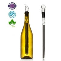 Vina Stainless Steel Wine Bottle Cooler Stick Chiller with Aerator and Pourer for Merlot Beer Whiskey Cocktails Grape by Vina