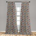 thumbnail image 4 of Ambesonne Sports Curtains, Balls and Skittles Bowling, Pair of 28"x95", Warm Taupe and Multicolor, 4 of 4