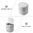 thumbnail image 2 of OULII Small Trash Can With Lid White PP Storage Of Small Items For Adults 1Pcs, 2 of 8