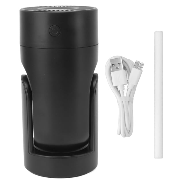 Portátil Mini Humidificador USB Rotación Automática Súper Silencioso Pequeño Escritorio Humidificador de Vapor Frío para Dormitorio Oficina Coche de Viaje Negro