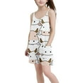 thumbnail image 5 of YABCSAZ Girl's Jumpsuit Sleeveless Spaghetti Strap Romper Casual Loose Summer Jumpsuits Solid Color Kids Clothes Infants Baby Outfits Baggy Sweatpants Romper with Pockets Size 13 Years, 5 of 8