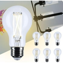 Satco S12468 LED A19 Light Bulbs 5W 120V 3500K E26 Medium Base Dimmable (6 Pack)