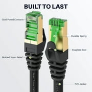 GearIT Cat7 Outdoor Ethernet Cable (100ft) SFTP Shielded Foil Twisted Pair, Pure Copper, LLDPE, Waterproof, Direct Burial, In-Ground, UV Resistant, POE, Network, LAN, Internet, Cat 7 - 100 Feet